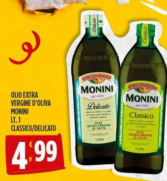 Eurospar Olio extra vergine di oliva monini offerta