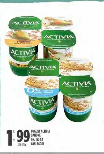 Despar Yogurt activia danone gr 125x4 vari gusti offerta