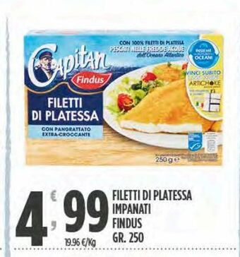 Despar Filetti di platessa impanati findus gr 250 offerta