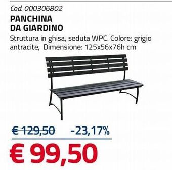 Eurobrico Panchina da giardino offerta