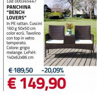 Panchina "bench lovers"