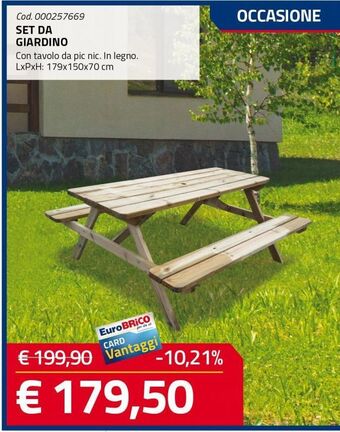 Eurobrico Set da giardino offerta