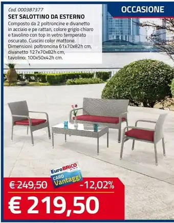 Set salottino da esterno