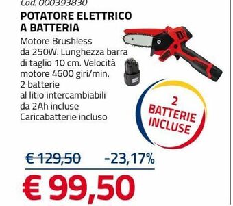 Eurobrico Potatore elettrico a batteria offerta