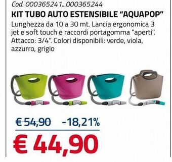 Kit tubo auto estensibile "aquapop"