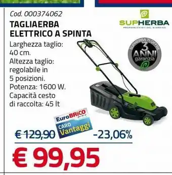 Tagliaerba elettrico a spinta
