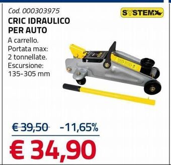 Cric idraulico per auto