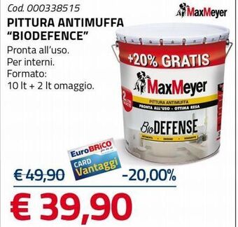Pittura antimuffa "biodefence"