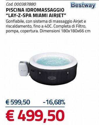 Eurobrico Piscina idromassaggio "lay-z-spa miami airjet" offerta