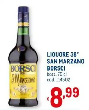 Metro Borsci Liquore 38 San Marzano 70cl offerta