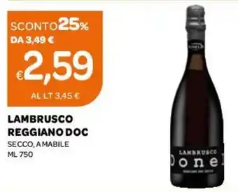 Ekom Lambrusco Reggiano DOC 750ml offerta