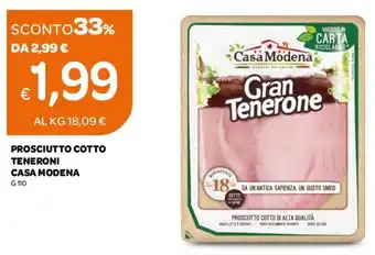 Prosciutto Cotto Teneroni Casa Modena 110g