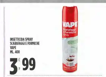 Insetticida spray scarafaggi e formiche vape