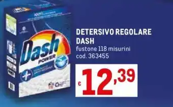 Metro Dash Detersivo Regolare 118 misurini cod. 363455 offerta