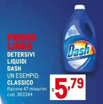 Metro Dash Detersivi Liquidi Classico 47 misurini cod. 363344 offerta