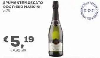 Pan Spumante Moscato DOC Piero Mancini cl.75 offerta