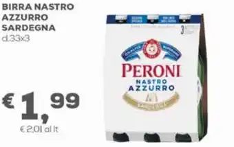 Pan Birra Nastro Azzurro Sardegna cl. 33 x 3 offerta