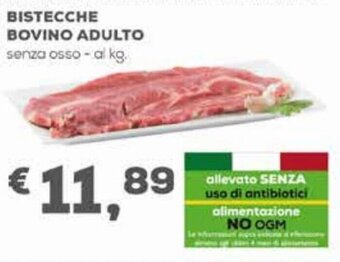 Pan Bistecche Bovino Adulto Senza Osso offerta