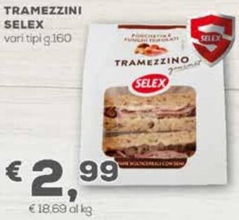 Pan Tramezzini Selex Vari Tipi g.160 offerta