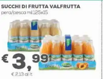 Pan Succhi Di Frutta Valfrutta Pera/Pesca ml.125 x 15 offerta