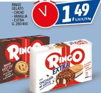 Sigma Ringo Gelato Cacao/Vaniglia/Extra g. 280/400 offerta