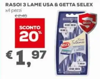 Pan Rasoi 3 Lame Usa & Getta Selex x 4 Pezzi offerta