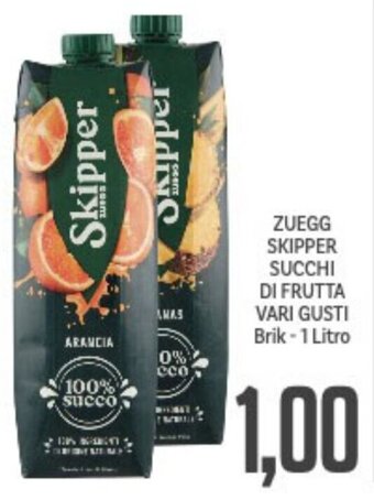 Supermercati Piccolo Zuegg Skipper Succhi Di Frutta vari gusti Brik 1 litro offerta