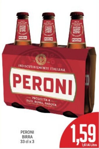 Supermercati Piccolo Peroni Birra 33 cl x 3 offerta