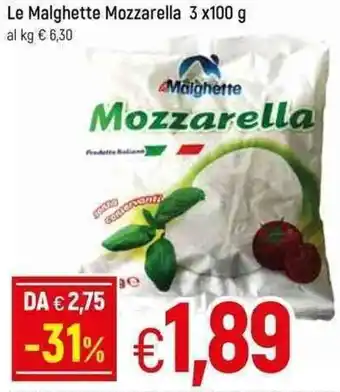 Famila Le Malghette Mozzarella 3 x 100 g offerta
