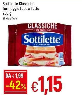 Famila Sottilette Classiche Formaggio Fuso A Fette 200 g` offerta