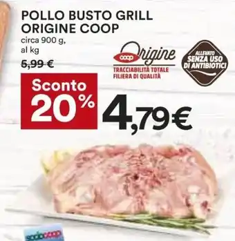 Coop Pollo Busto Grill Origine Coop Circa 900 g offerta