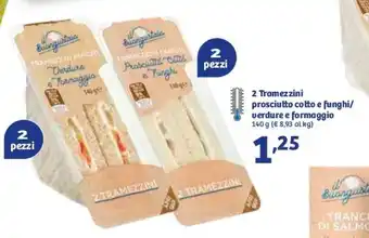 In'S Mercato 2 Tramezzini Prosciutto Cotto E Funghi 140g offerta