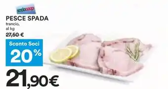 Coop Pesce Spada Trancio offerta