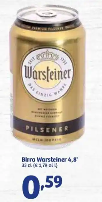 In'S Mercato Birra Warsteiner 4,8 33cl offerta