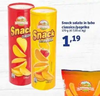 In'S Mercato Snack Salato In Tubo Classico/Paprika 170g offerta