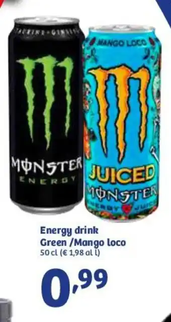 In'S Mercato Energy Drink Green/Mango Loco 50cl offerta