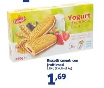 In'S Mercato Biscotti Cereali Con Frutti Rossi 250g offerta