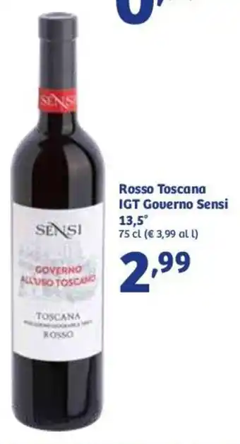 In'S Mercato Rosso Toscana IGT Governo Sensi 75cl offerta