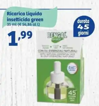 Ricarica liquida insetticida green 35 ml durata 45 giorni