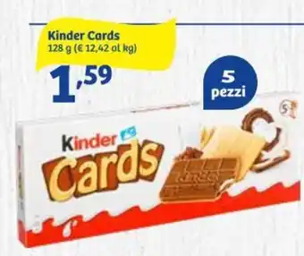 In'S Mercato Kinder Cards 128 g 5 pezzi offerta