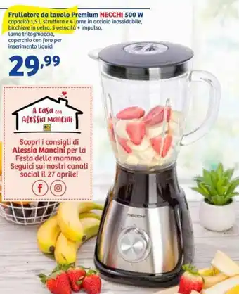 In'S Mercato Necchi Frullatore da tavolo Premium 500 W offerta