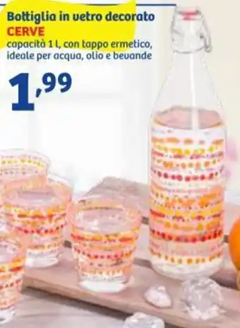 In'S Mercato Cerve Bottiglia in vetro decorato 1 l offerta