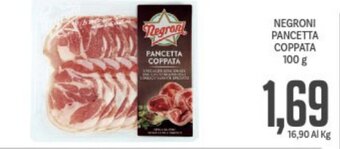 Supermercati Piccolo Negroni Pancetta Coppata 100 g offerta