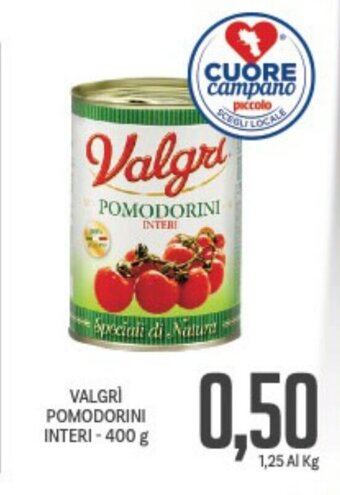 Supermercati Piccolo Valgrì Pomodorini Interi 400 g offerta