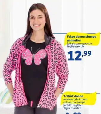 In'S Mercato Felpa donna stampa animalier offerta