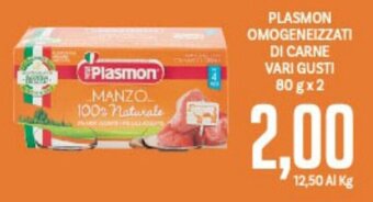 Supermercati Piccolo Plasmon Omogeneizzati Di Carne vari gusti 80 g x 2 offerta