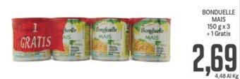 Supermercati Piccolo Bonduelle Mais 150 g x 3 + 1 Gratis offerta