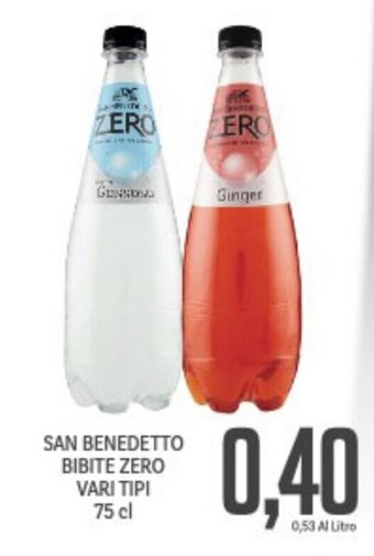 Supermercati Piccolo San Benedetto Bibite Zero Vari Tipi 75 cl offerta