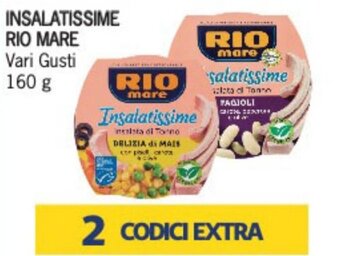 Supermercati Piccolo Rio Mare Insalatissime Vari Gusti 160 g offerta