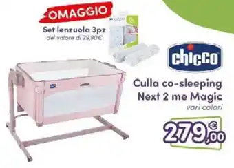 B di Bimbi Chicco Culla co-sleeping Next 2 me Magic vari colori offerta